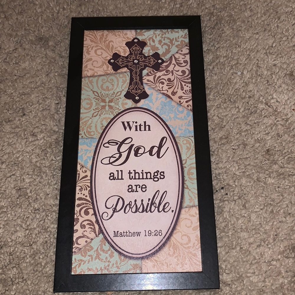 Wall Art “With God All things are Possible”